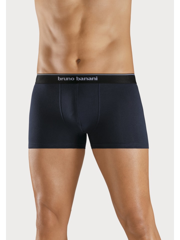 Boxer in blaupetrol / navy / royalblau / grau meliert