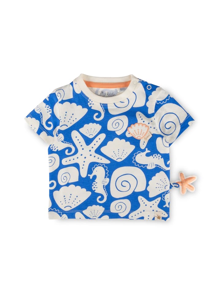 T-Shirt Sea You in Blau/Weiß