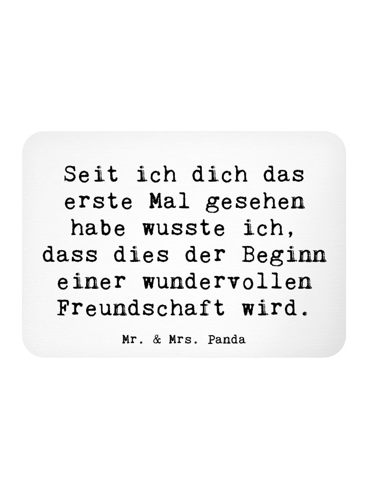 Kühlschrankmagnet Spruch Neue Freunde finden mi... in Weiß
