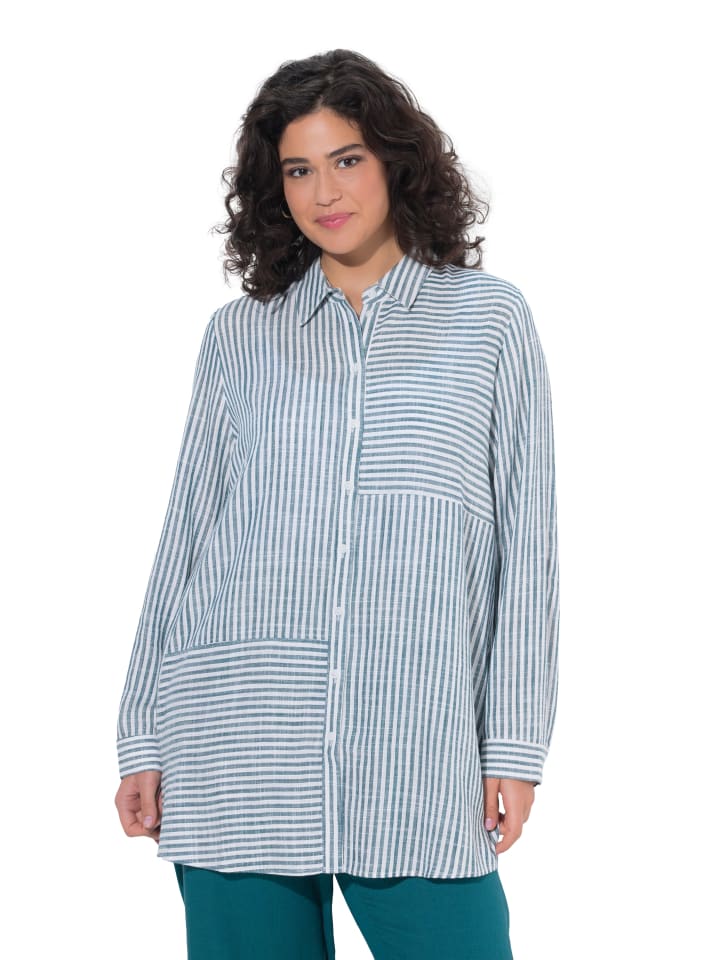Bluse in petrol
