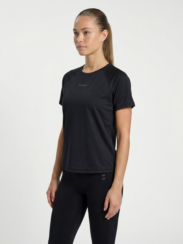T-Shirt Raglanärmel Hmlvera Multisport Damen in BLACK