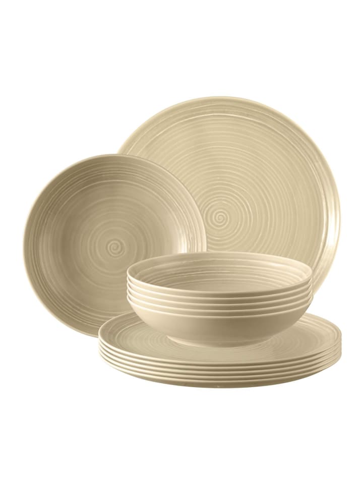 12-tlg. Tafelservice Terra in Sandbeige