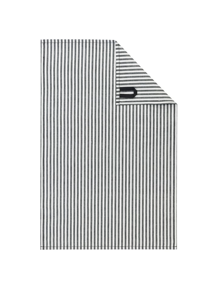 Cawö Home Geschirrtücher Cuisine Zoom Streifen 121 schwarz - 97 in schwarz - 97
