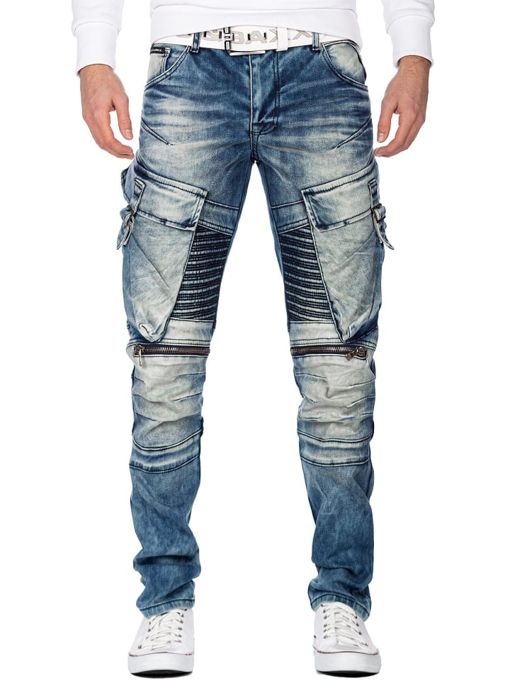 Herren Regular Fit Jeans Stonewashed in Blue