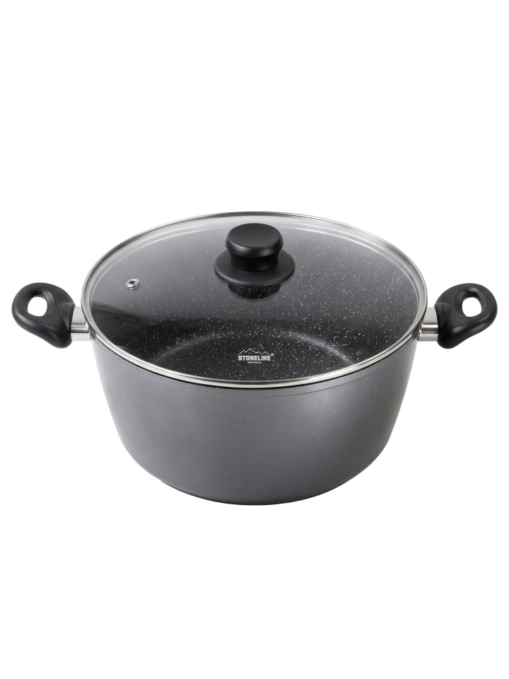 XXXL Kochtopf 32 cm | mit Deckel in Anthrazit