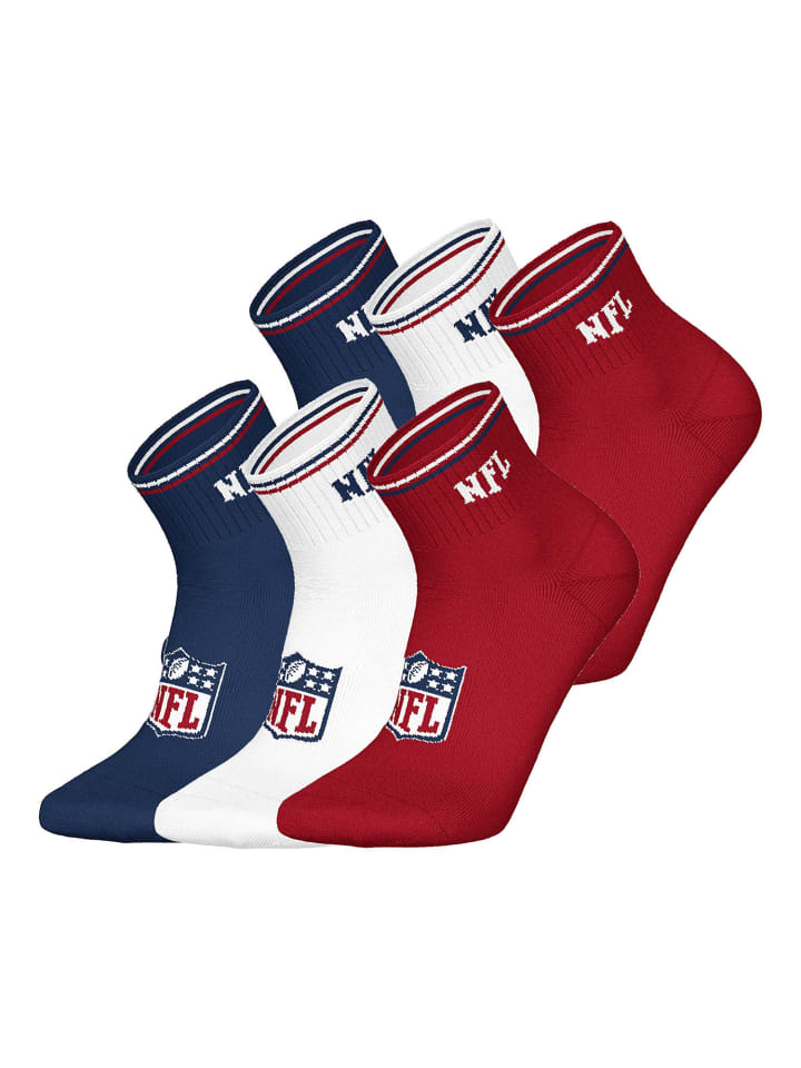 Freizeitsocken NFL Shield Quarter in BLU/WHT/RED