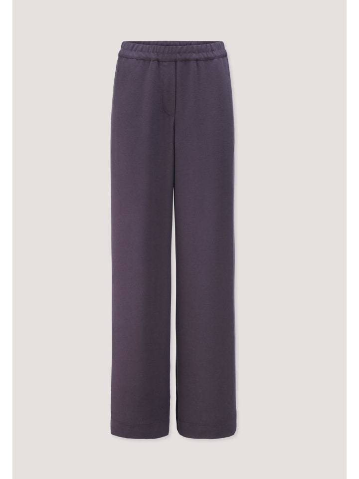 Hessnatur Gewebe Hose Wide Leg aus reinem TENCEL™ Lyocell in dunkle traube