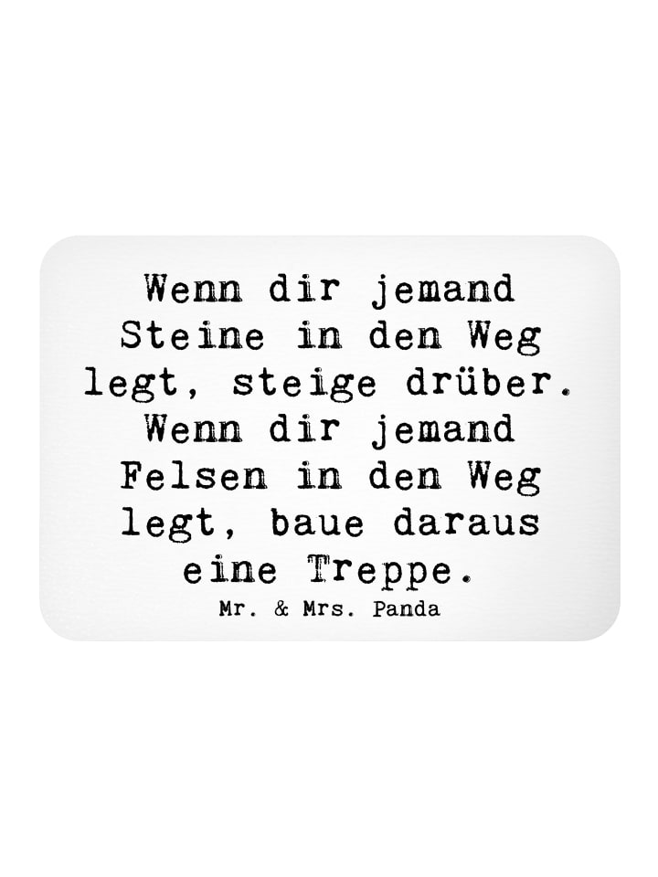 Magnet Spruch Stolpersteine im Alltag meistern ... in Weiß