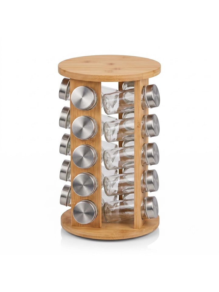 Gewürzkarussell "20 Gläser" in Natur - (H)32 x Ø 19 cm