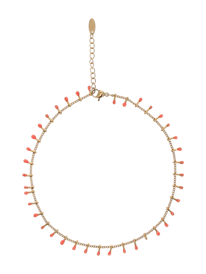 Women Chain Anklet in Gold Light Orange