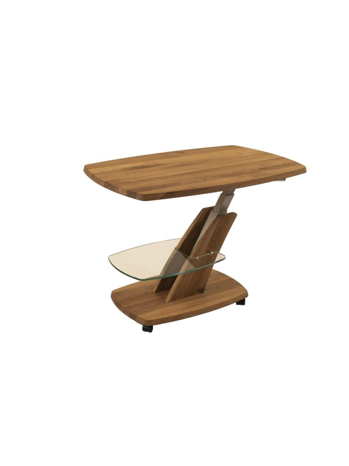 FUNKTIONSTISCH Catalina höhenverstellbar 90x60x47 Massivholz Wildeiche