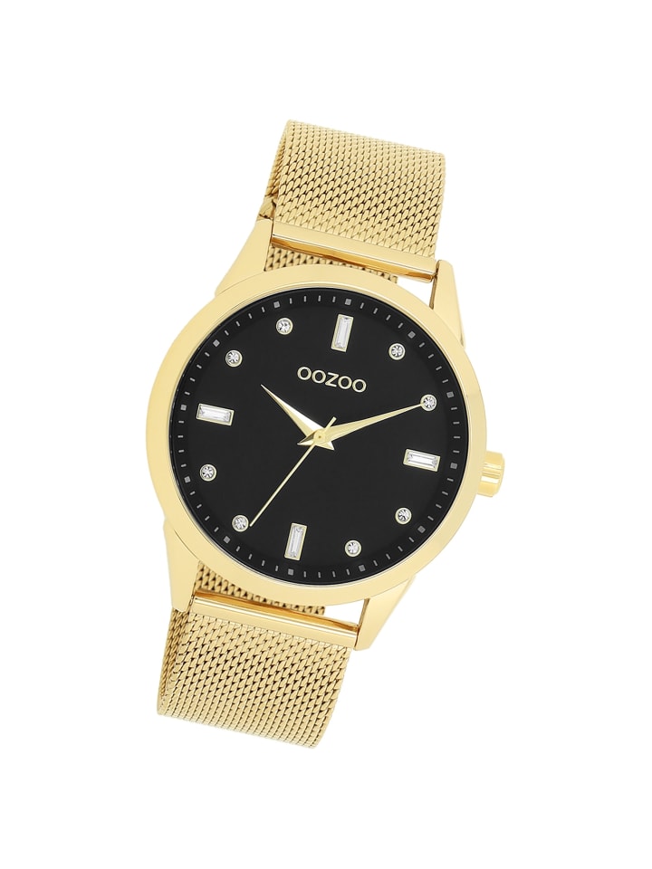 Analog-Armbanduhr Oozoo Timepieces gold groß (ca. 40mm)