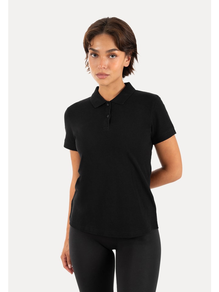 Poloshirt Basic Soreya in Schwarz