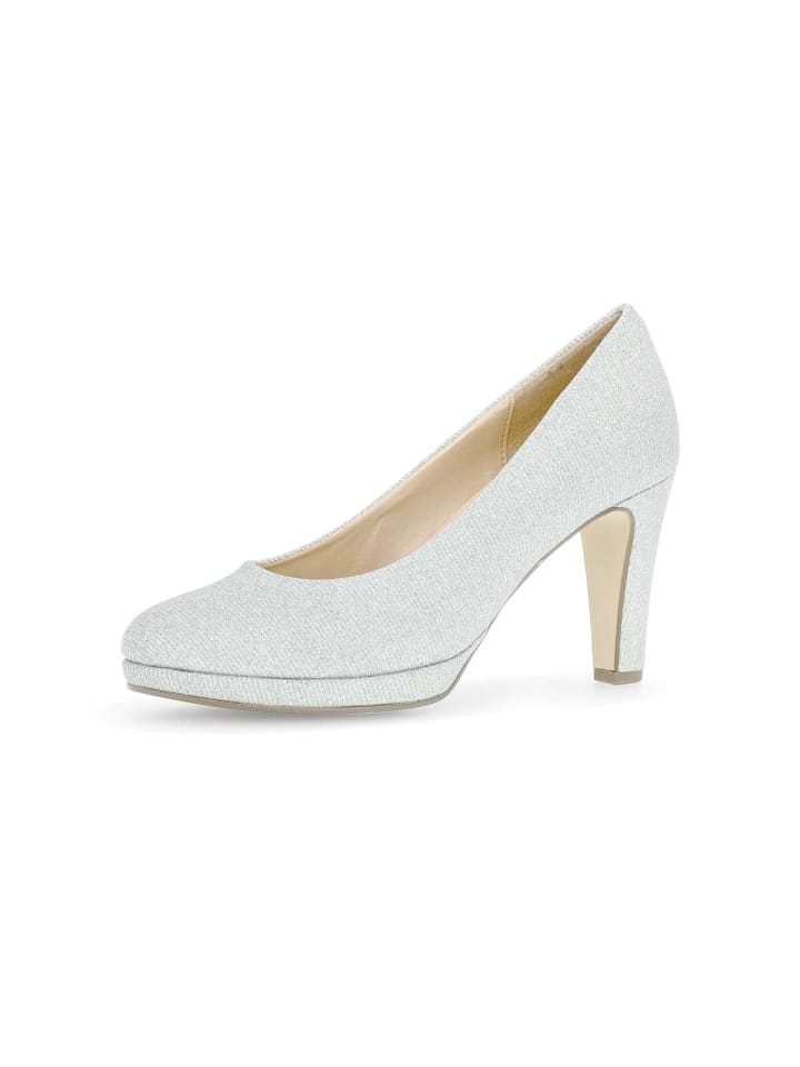 Plateau Pumps in silber