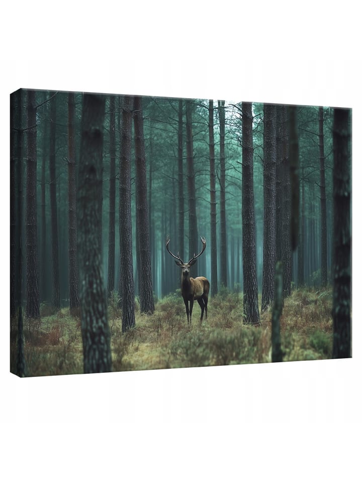 Leinwandbild Wald in Grün