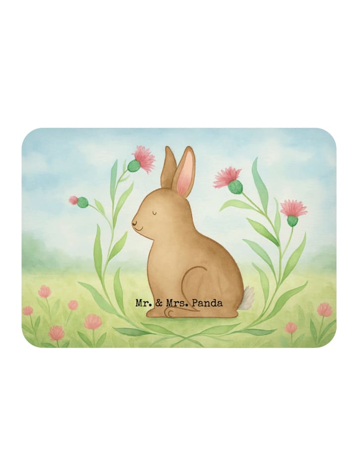 Kühlschrankmagnet Hase Sitzen Design ohne Spruch in Weiß
