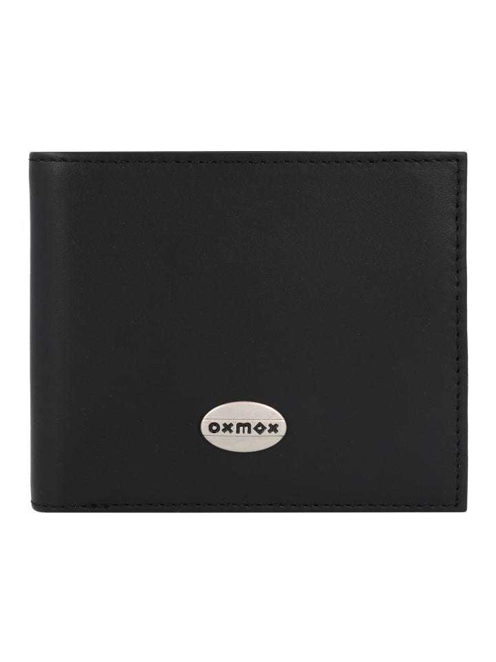 Leather Geldbörse RFID Schutz Leder 12 cm black