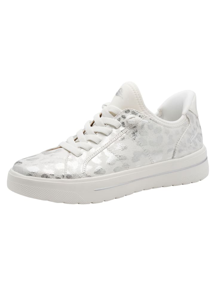 Sneaker in WHT LEO METAL