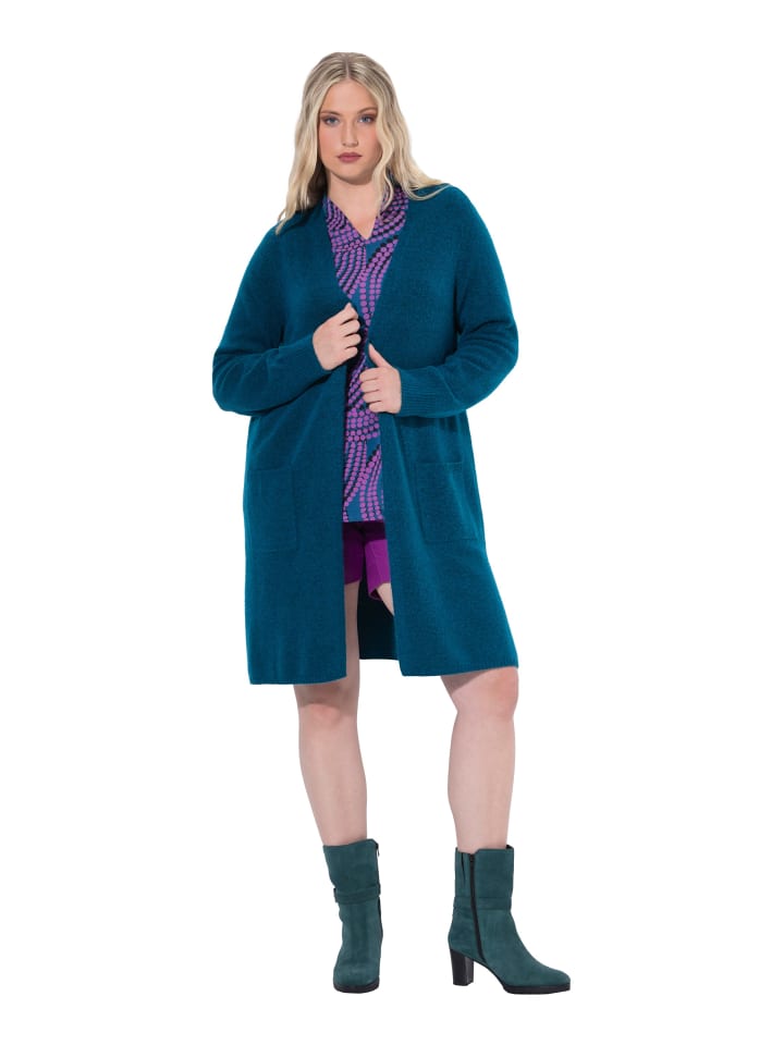Strickjacke in petrolblau