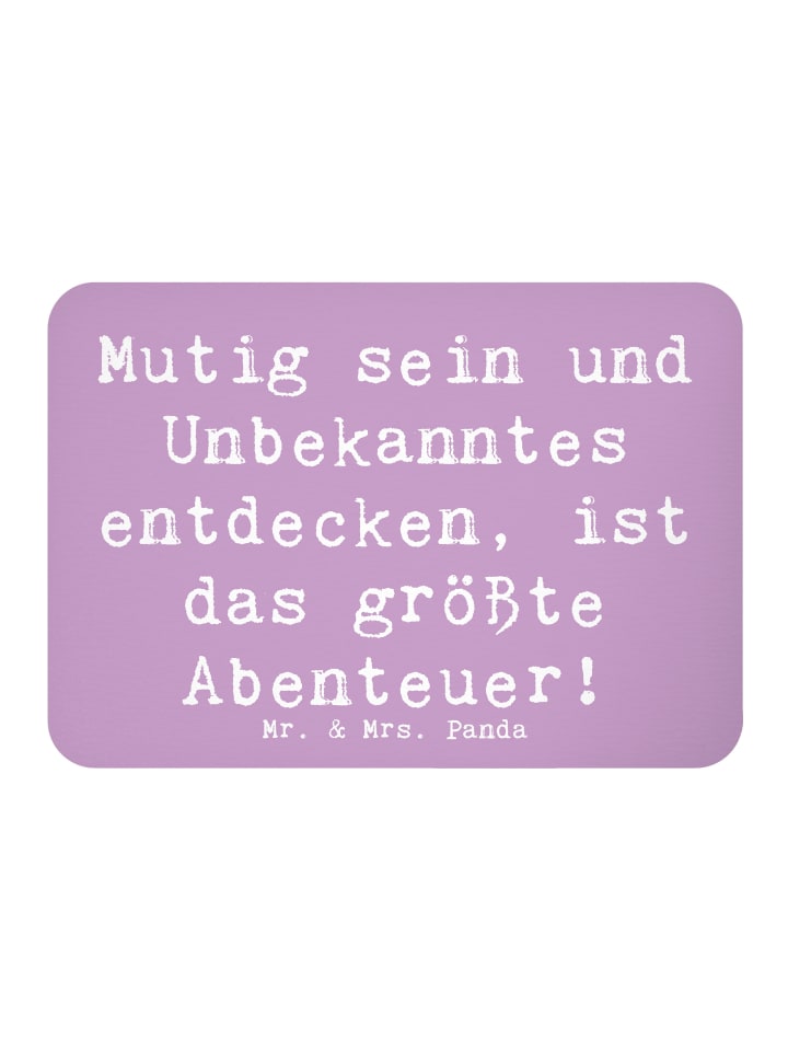 Magnet Spruch Unbekannte Orte erkunden mit Spruch in Lavendeltraum