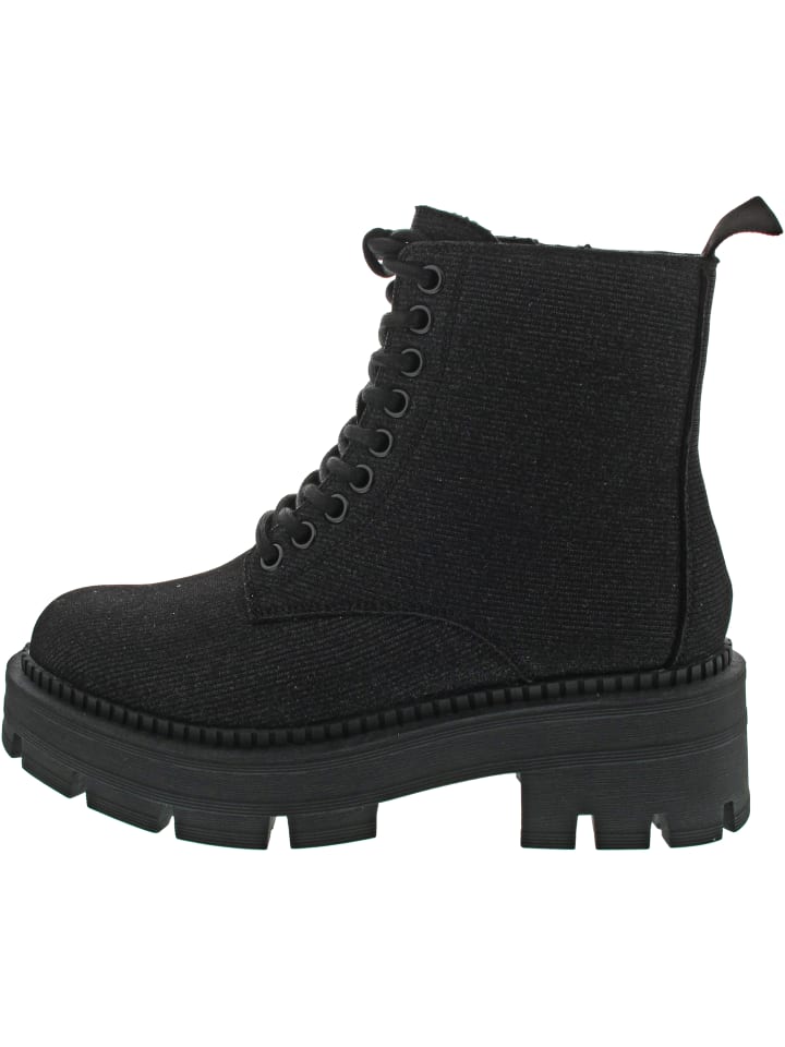Schnürstiefelette Schwarz