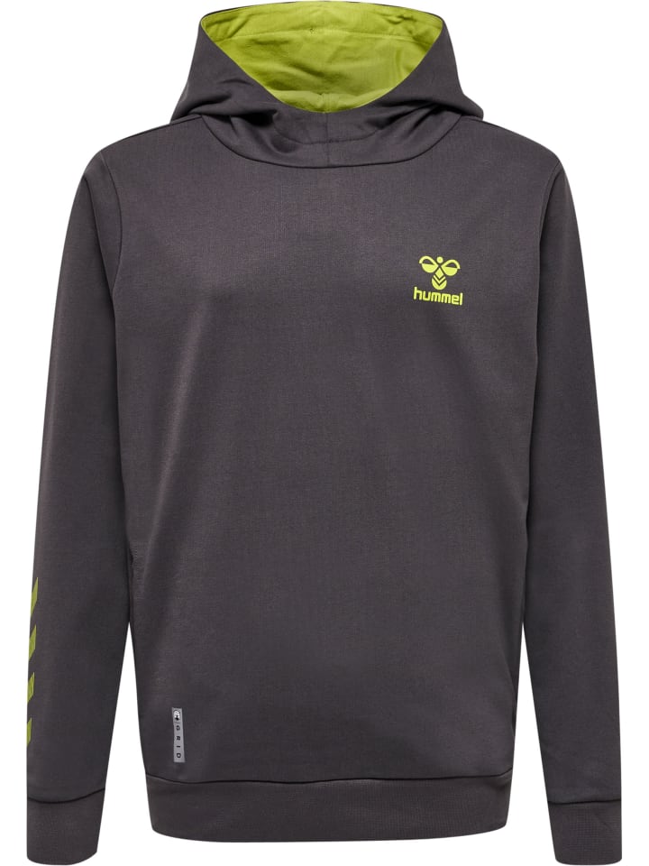 Kapuzenpullover Hmloffgrid Kinder in FORGED IRON/DARK CITRON