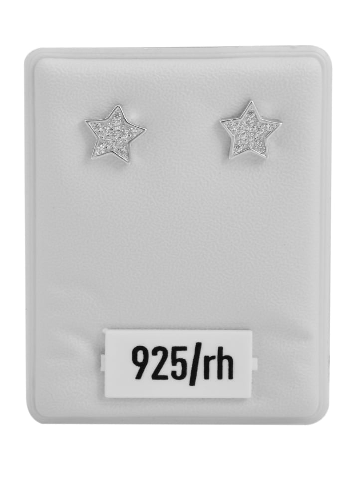 Damen Ohrringe – Ohrstecker aus 925 Silber mit Zirkonia in silber