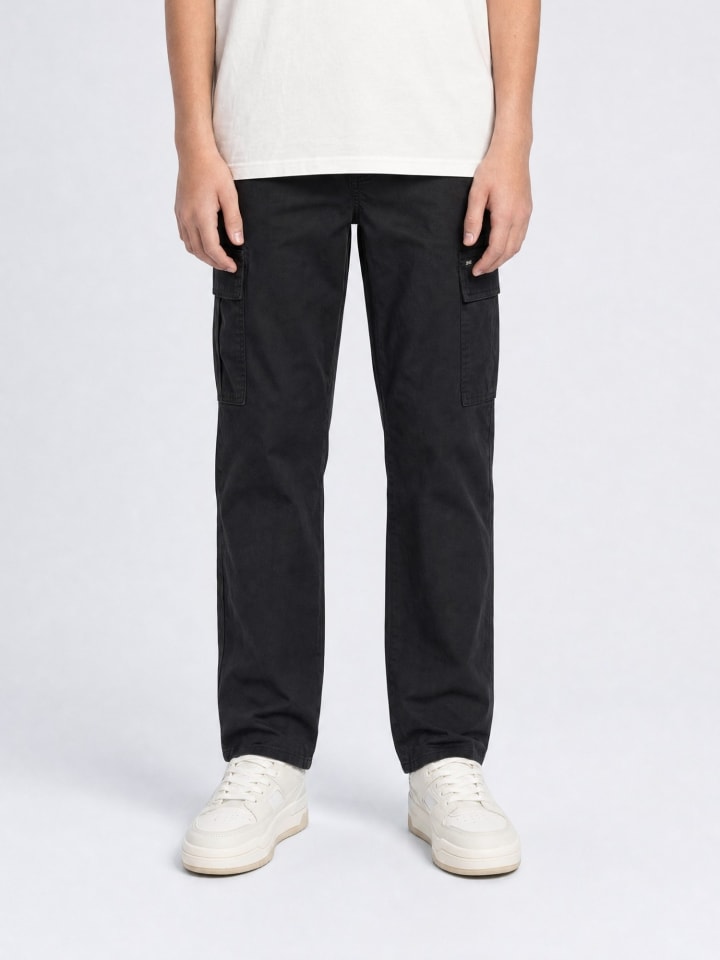 Twill-Cargohose Forgelake in Schwarz