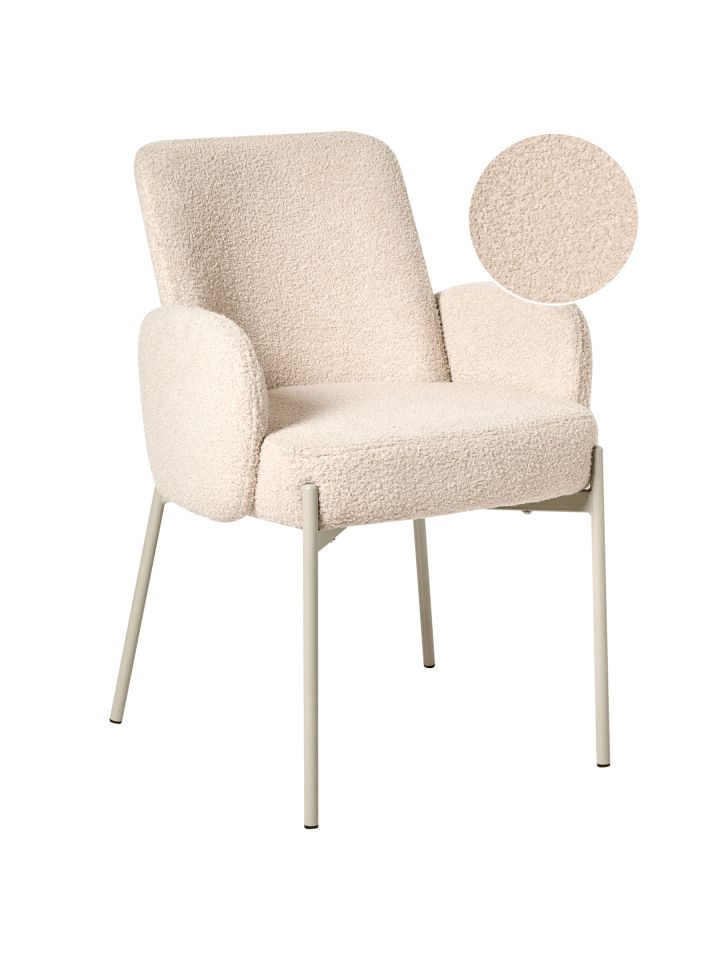 Esszimmerstuhl MAGEE in Beige - (W) 56 x (H) 86 x (L) 57 cm