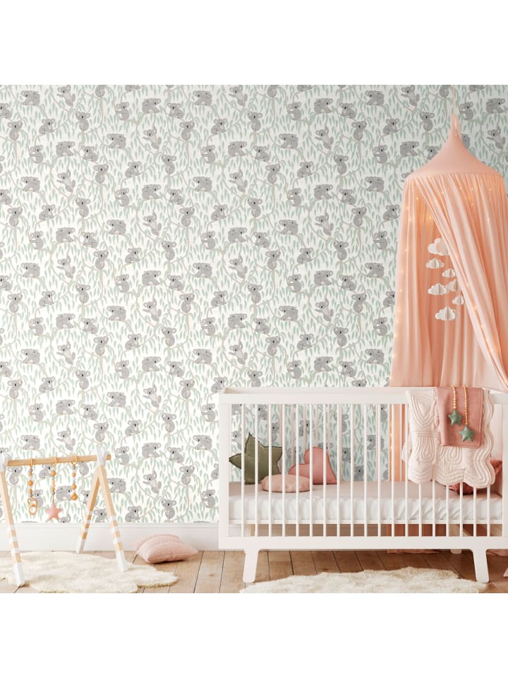 Tapete Cuddly Koalas in Beige