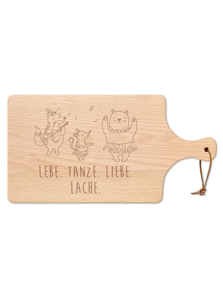 Holzbrett Waldtiere Aloha mit Spruch in Transparent