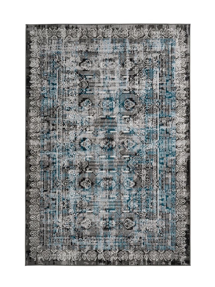 Kurzflor Teppich Annalena 525 in Blau
