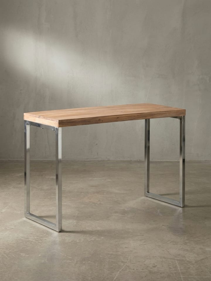 Konsolentisch ISEN: Flexibel, 120x76x45 cm, Massivholz, Chromgestell in Beige