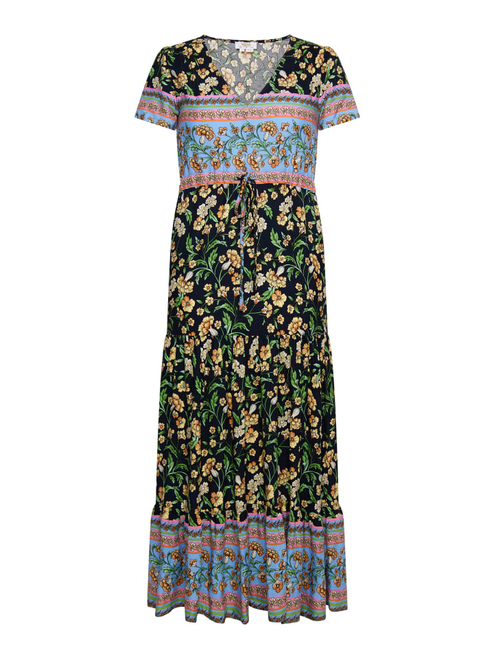 Damen Sommerkleid in Marine Mehrfarbig