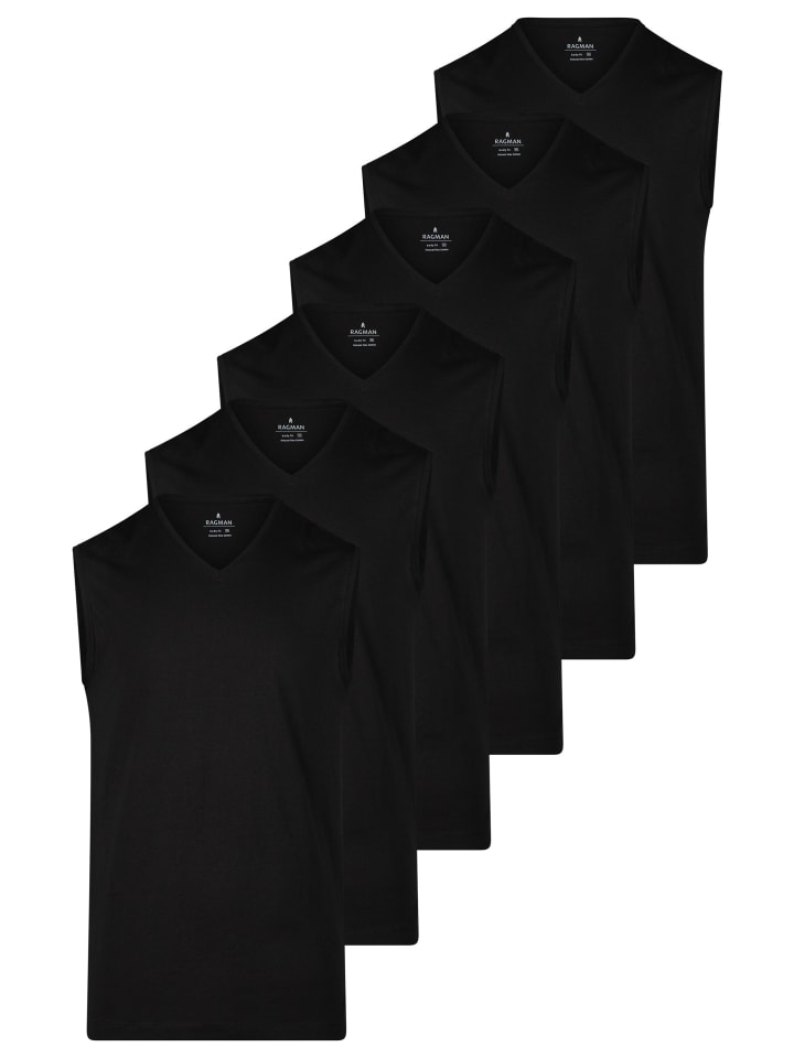 Unterhemd / Tanktop Basic in Schwarz
