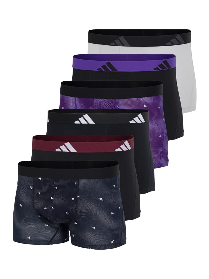 Retro Short / Pant Active Flex Cotton in Schwarz / lila / weiß