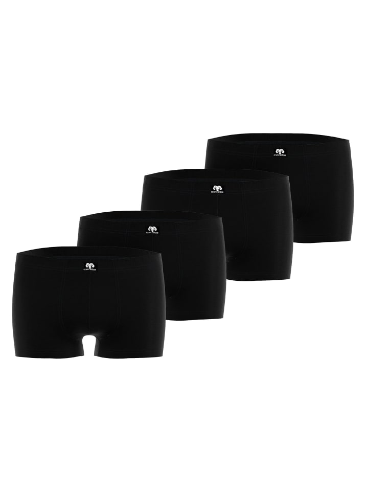 Boxershort 4er Pack in Schwarz