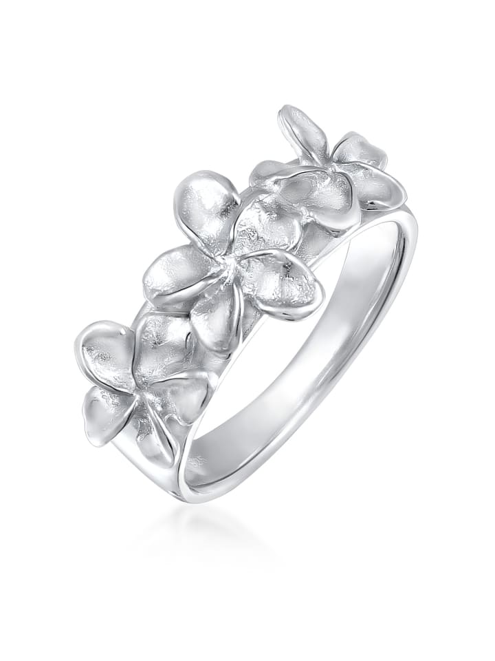 Ring 925 Sterling Silber Blume in Silber