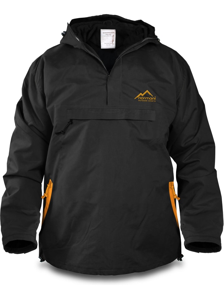 Herren Windbreaker Myrsky in Schwarz/Orange