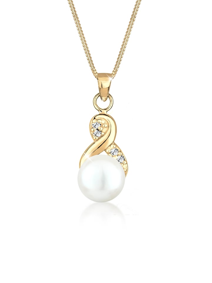 Halskette 925 Sterling Silber Infinity in Gold