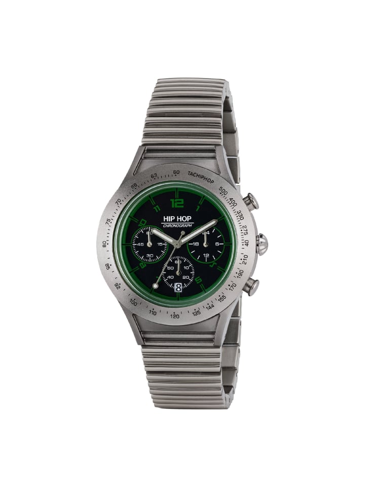 Chronouhr aluminium chrono schwarz