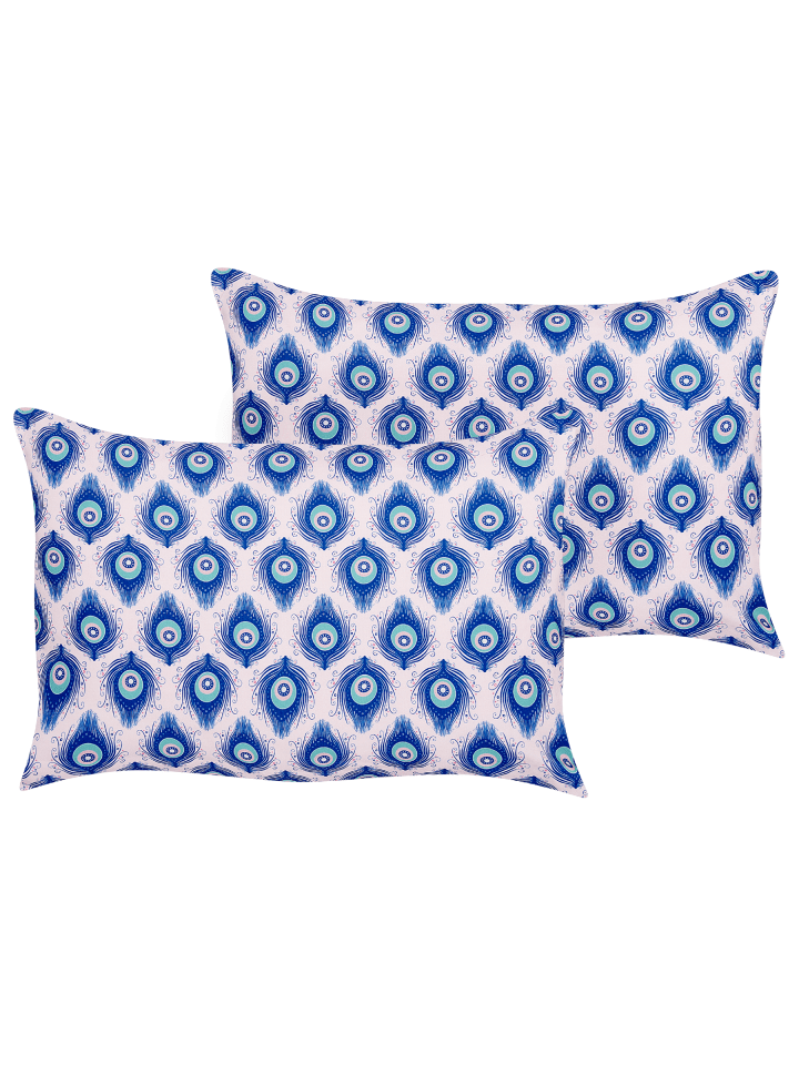 2er-Set Gartenkissen CERIANA in Blau/Rosa