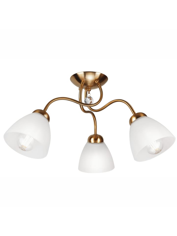 Deckenlampe (B)50 x (L)50 x (H)31 cm in Patina/Antik Weiß