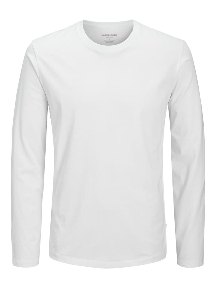 Langarm-T-Shirt in White