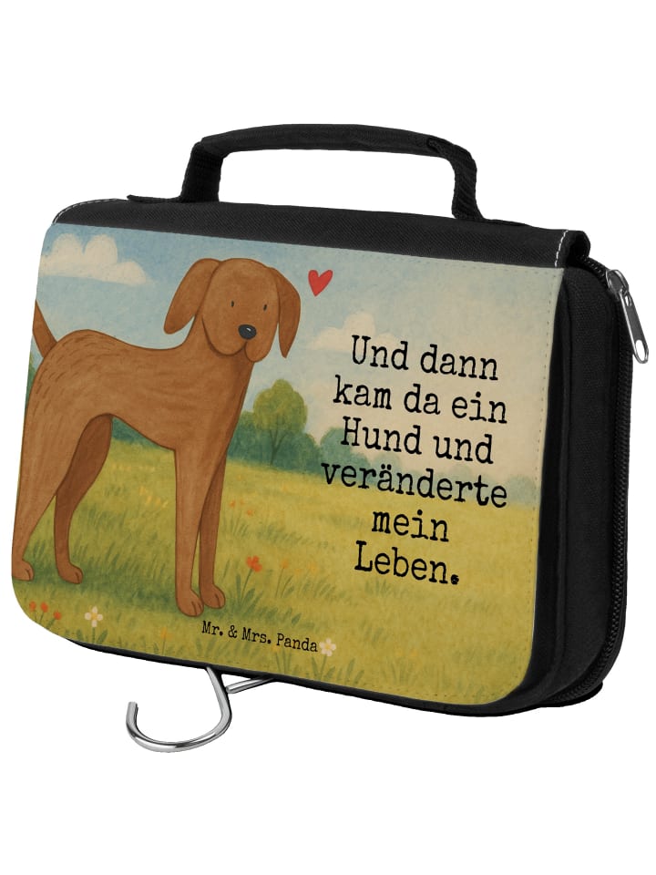 Kulturtasche Hund Dogge Design mit Spruch in Weiß