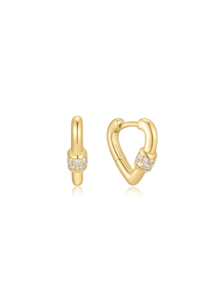 Ohrringe Mini Heart Huggies in gold
