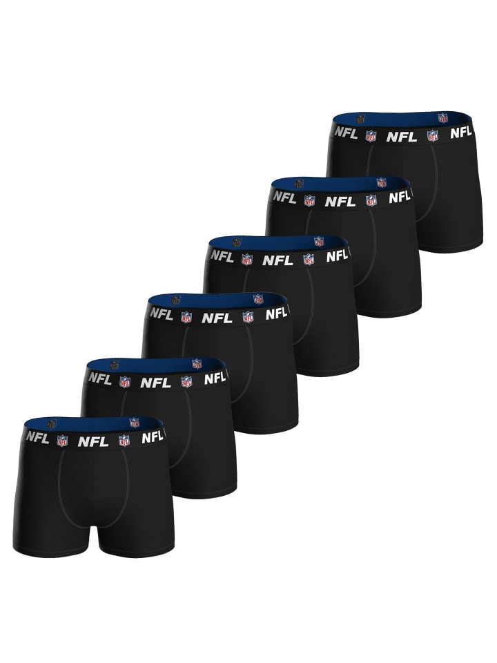 Boxershort 6er Pack in Schwarz
