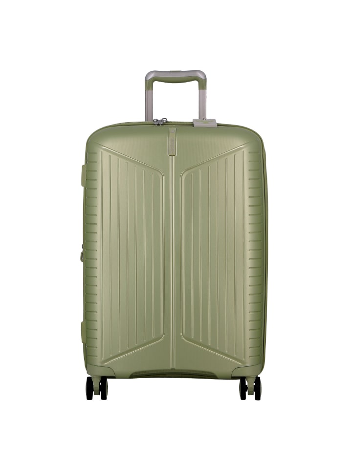 Evae 4 Rollen Trolley 66 cm mit Dehnfalte vert clair