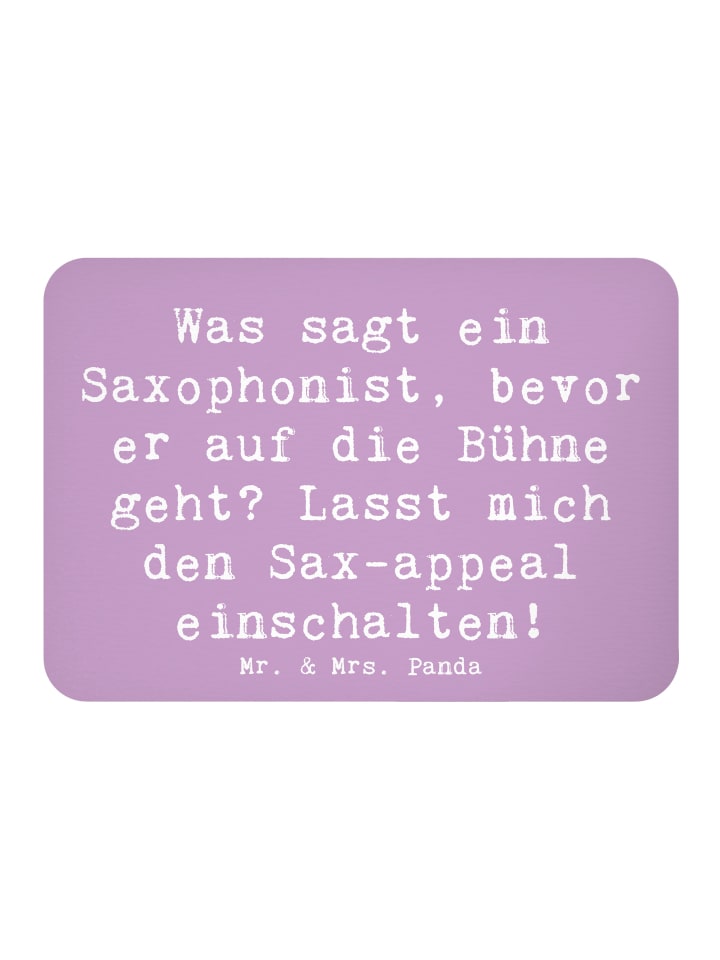 Magnet Spruch Magischer Saxophon-Charme mit Spruch in Lavendeltraum