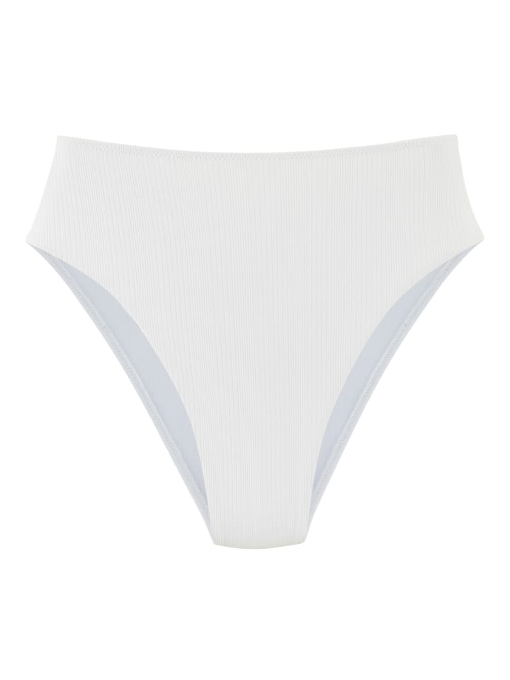 Highwaist-Bikini-Hose in weiß